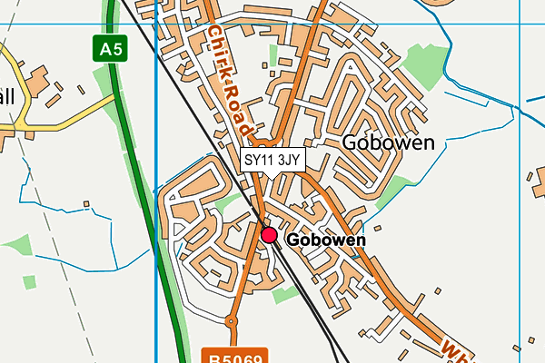 SY11 3JY map - OS VectorMap District (Ordnance Survey) SY11 3JY map - OS VectorMap District (Ordnance Survey)
