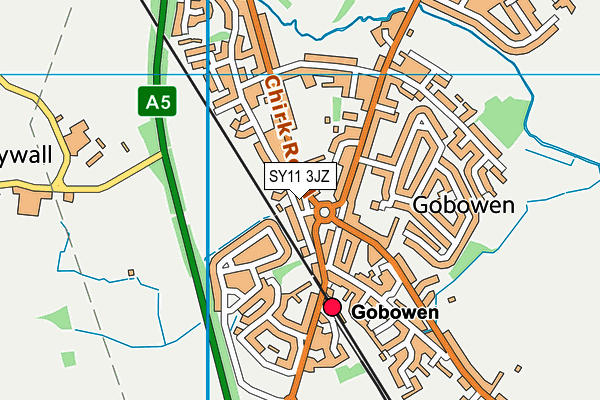 SY11 3JZ map - OS VectorMap District (Ordnance Survey) SY11 3JZ map - OS VectorMap District (Ordnance Survey)