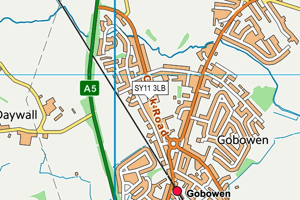 SY11 3LB map - OS VectorMap District (Ordnance Survey) SY11 3LB map - OS VectorMap District (Ordnance Survey)