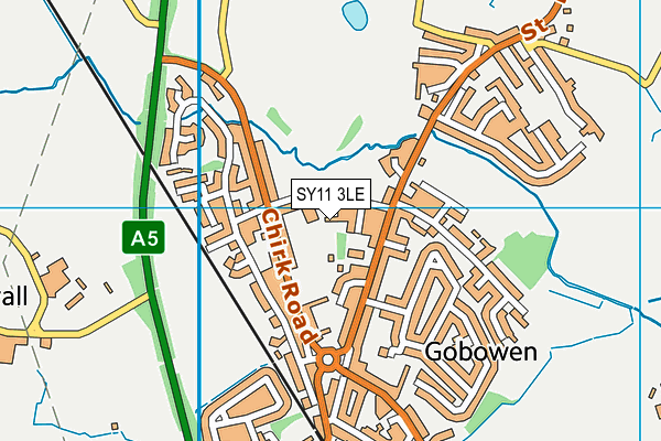 SY11 3LE map - OS VectorMap District (Ordnance Survey) SY11 3LE map - OS VectorMap District (Ordnance Survey)