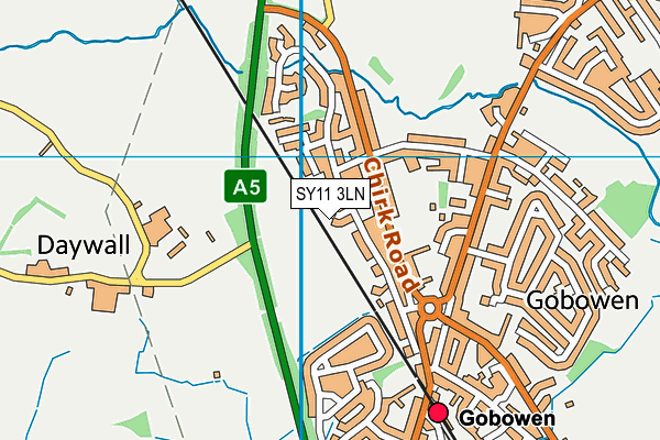 SY11 3LN map - OS VectorMap District (Ordnance Survey) SY11 3LN map - OS VectorMap District (Ordnance Survey)