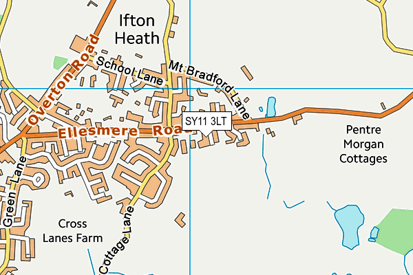SY11 3LT map - OS VectorMap District (Ordnance Survey) SY11 3LT map - OS VectorMap District (Ordnance Survey)