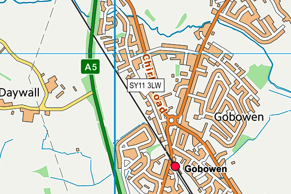 SY11 3LW map - OS VectorMap District (Ordnance Survey) SY11 3LW map - OS VectorMap District (Ordnance Survey)