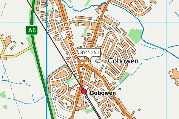 SY11 3NJ map - OS VectorMap District (Ordnance Survey) SY11 3NJ map - OS VectorMap District (Ordnance Survey)