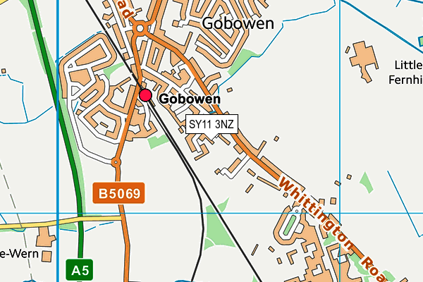 SY11 3NZ map - OS VectorMap District (Ordnance Survey) SY11 3NZ map - OS VectorMap District (Ordnance Survey)