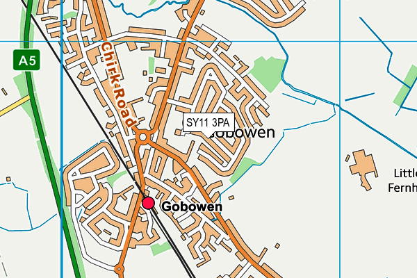 SY11 3PA map - OS VectorMap District (Ordnance Survey) SY11 3PA map - OS VectorMap District (Ordnance Survey)