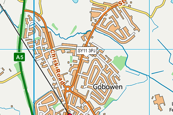 SY11 3PJ map - OS VectorMap District (Ordnance Survey) SY11 3PJ map - OS VectorMap District (Ordnance Survey)