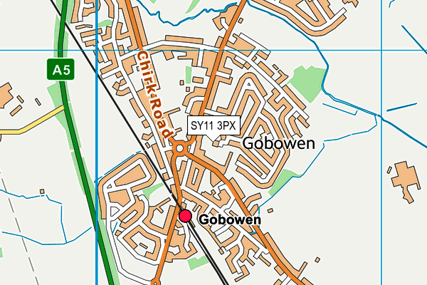 SY11 3PX map - OS VectorMap District (Ordnance Survey) SY11 3PX map - OS VectorMap District (Ordnance Survey)