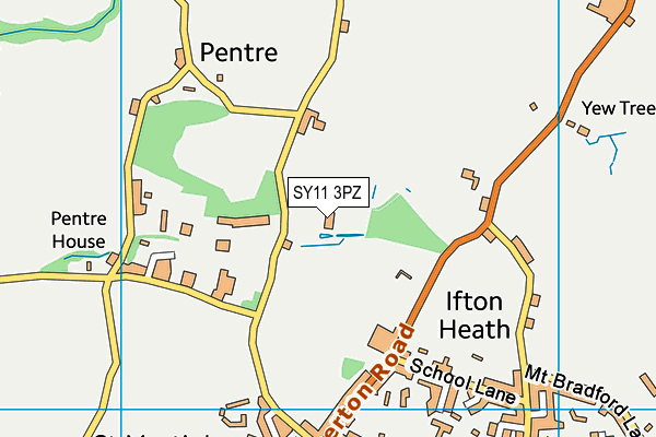 SY11 3PZ map - OS VectorMap District (Ordnance Survey) SY11 3PZ map - OS VectorMap District (Ordnance Survey)