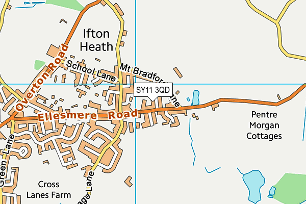 SY11 3QD map - OS VectorMap District (Ordnance Survey) SY11 3QD map - OS VectorMap District (Ordnance Survey)