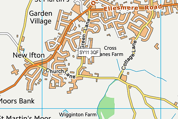 SY11 3QF map - OS VectorMap District (Ordnance Survey) SY11 3QF map - OS VectorMap District (Ordnance Survey)