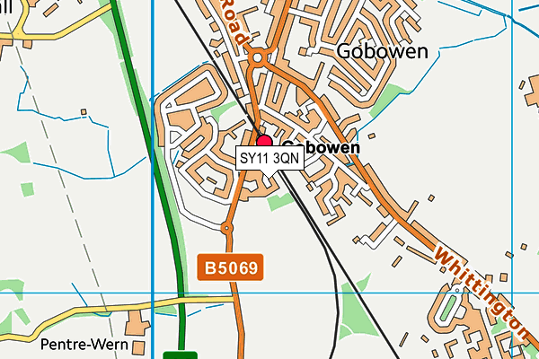 SY11 3QN map - OS VectorMap District (Ordnance Survey) SY11 3QN map - OS VectorMap District (Ordnance Survey)