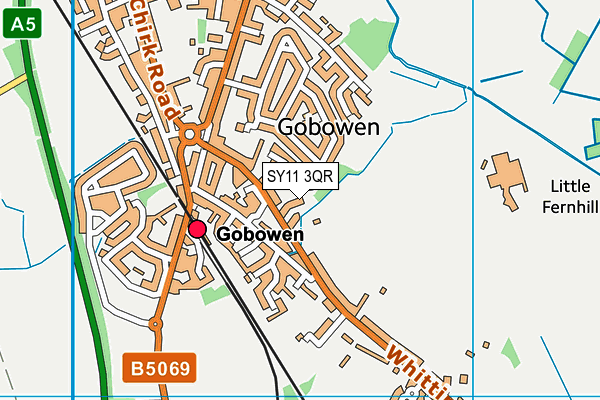 SY11 3QR map - OS VectorMap District (Ordnance Survey) SY11 3QR map - OS VectorMap District (Ordnance Survey)
