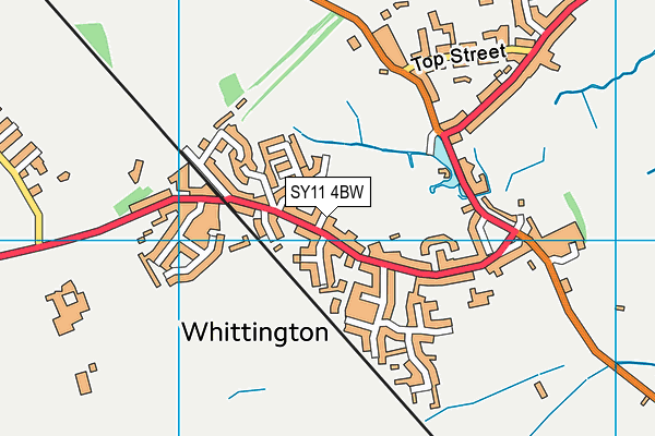 SY11 4BW map - OS VectorMap District (Ordnance Survey) SY11 4BW map - OS VectorMap District (Ordnance Survey)