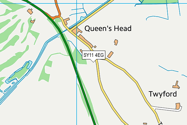 SY11 4EG map - OS VectorMap District (Ordnance Survey) SY11 4EG map - OS VectorMap District (Ordnance Survey)