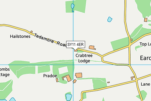 SY11 4ER map - OS VectorMap District (Ordnance Survey) SY11 4ER map - OS VectorMap District (Ordnance Survey)