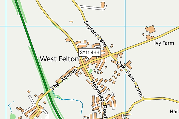 SY11 4HH map - OS VectorMap District (Ordnance Survey) SY11 4HH map - OS VectorMap District (Ordnance Survey)