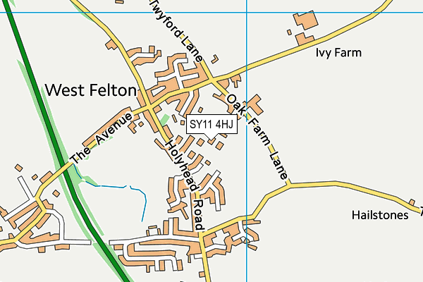 SY11 4HJ map - OS VectorMap District (Ordnance Survey) SY11 4HJ map - OS VectorMap District (Ordnance Survey)