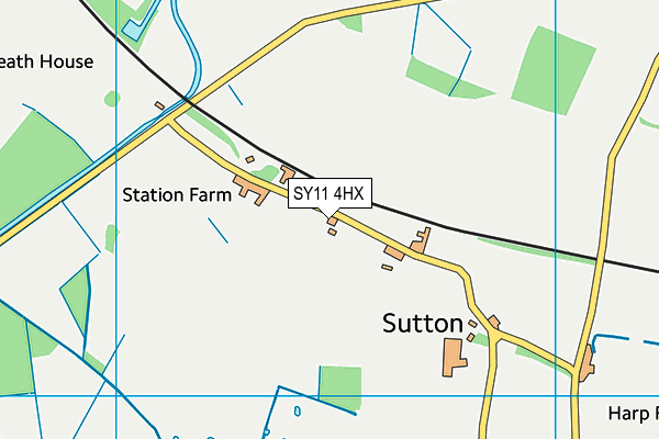 SY11 4HX map - OS VectorMap District (Ordnance Survey) SY11 4HX map - OS VectorMap District (Ordnance Survey)