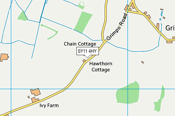 SY11 4HY map - OS VectorMap District (Ordnance Survey) SY11 4HY map - OS VectorMap District (Ordnance Survey)
