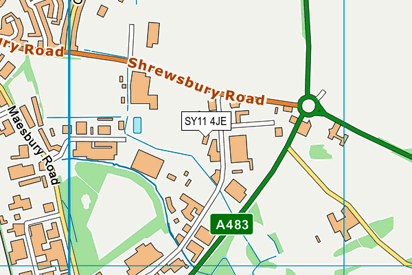 SY11 4JE map - OS VectorMap District (Ordnance Survey) SY11 4JE map - OS VectorMap District (Ordnance Survey)