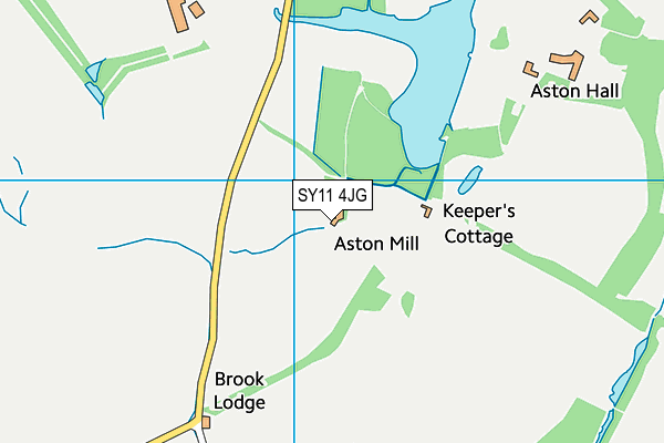 SY11 4JG map - OS VectorMap District (Ordnance Survey) SY11 4JG map - OS VectorMap District (Ordnance Survey)