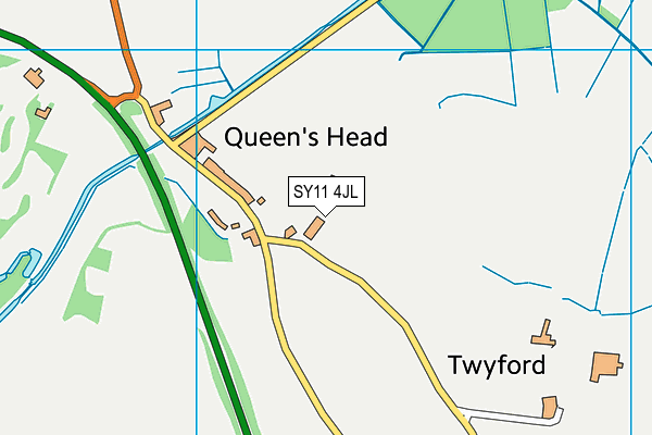SY11 4JL map - OS VectorMap District (Ordnance Survey) SY11 4JL map - OS VectorMap District (Ordnance Survey)