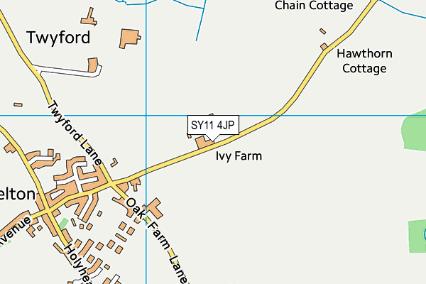SY11 4JP map - OS VectorMap District (Ordnance Survey) SY11 4JP map - OS VectorMap District (Ordnance Survey)