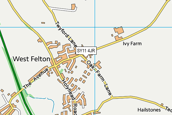 SY11 4JR map - OS VectorMap District (Ordnance Survey) SY11 4JR map - OS VectorMap District (Ordnance Survey)
