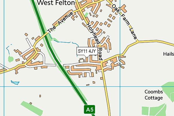 SY11 4JY map - OS VectorMap District (Ordnance Survey) SY11 4JY map - OS VectorMap District (Ordnance Survey)