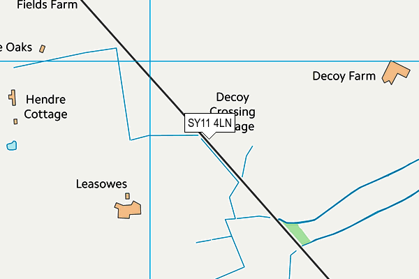 SY11 4LN map - OS VectorMap District (Ordnance Survey) SY11 4LN map - OS VectorMap District (Ordnance Survey)
