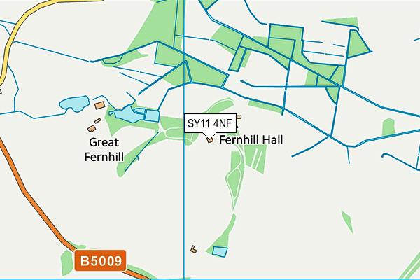 SY11 4NF map - OS VectorMap District (Ordnance Survey) SY11 4NF map - OS VectorMap District (Ordnance Survey)
