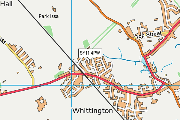 SY11 4PW map - OS VectorMap District (Ordnance Survey) SY11 4PW map - OS VectorMap District (Ordnance Survey)