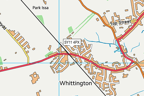 SY11 4PX map - OS VectorMap District (Ordnance Survey) SY11 4PX map - OS VectorMap District (Ordnance Survey)