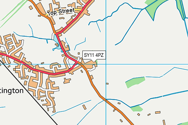 SY11 4PZ map - OS VectorMap District (Ordnance Survey) SY11 4PZ map - OS VectorMap District (Ordnance Survey)