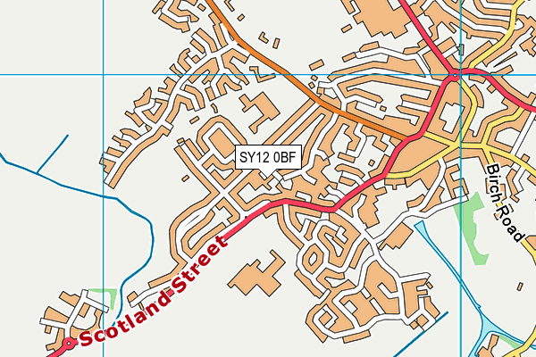 SY12 0BF map - OS VectorMap District (Ordnance Survey) SY12 0BF map - OS VectorMap District (Ordnance Survey)