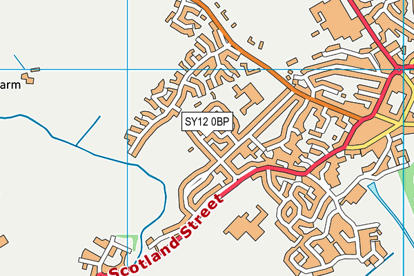 SY12 0BP map - OS VectorMap District (Ordnance Survey) SY12 0BP map - OS VectorMap District (Ordnance Survey)