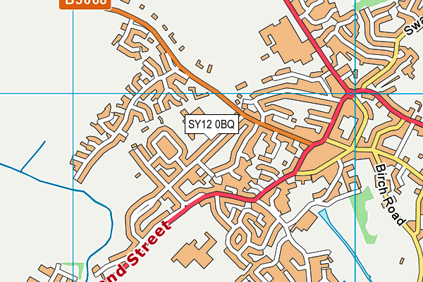 SY12 0BQ map - OS VectorMap District (Ordnance Survey)