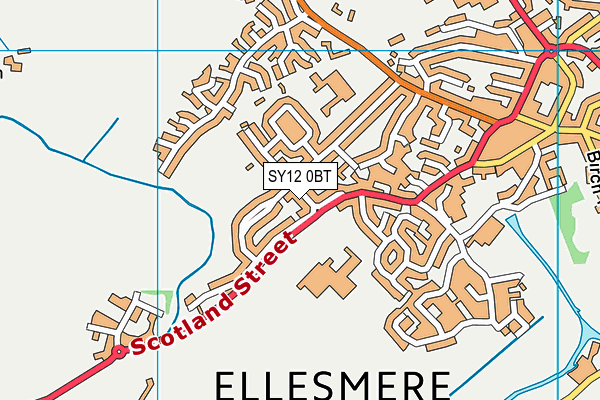 SY12 0BT map - OS VectorMap District (Ordnance Survey) SY12 0BT map - OS VectorMap District (Ordnance Survey)