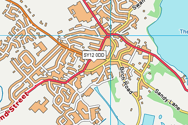 SY12 0DD map - OS VectorMap District (Ordnance Survey) SY12 0DD map - OS VectorMap District (Ordnance Survey)