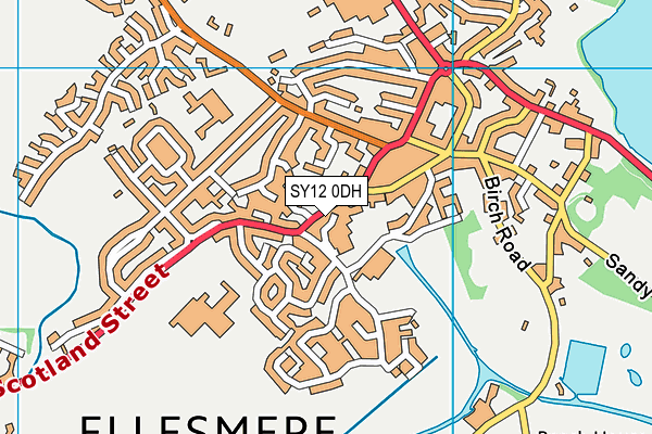 SY12 0DH map - OS VectorMap District (Ordnance Survey) SY12 0DH map - OS VectorMap District (Ordnance Survey)