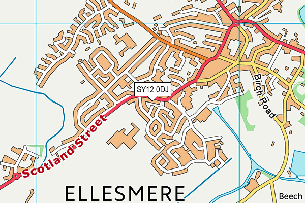 SY12 0DJ map - OS VectorMap District (Ordnance Survey) SY12 0DJ map - OS VectorMap District (Ordnance Survey)
