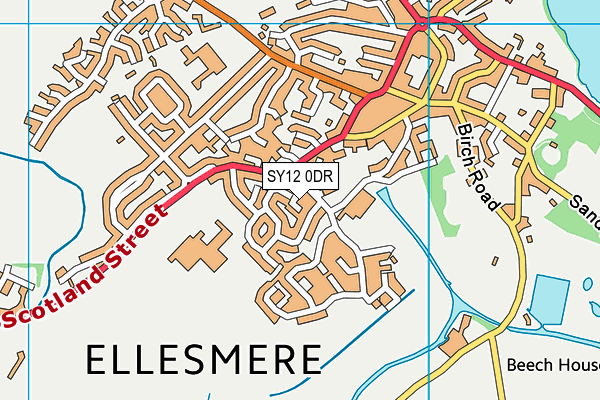 SY12 0DR map - OS VectorMap District (Ordnance Survey) SY12 0DR map - OS VectorMap District (Ordnance Survey)