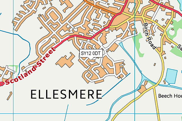 SY12 0DT map - OS VectorMap District (Ordnance Survey) SY12 0DT map - OS VectorMap District (Ordnance Survey)