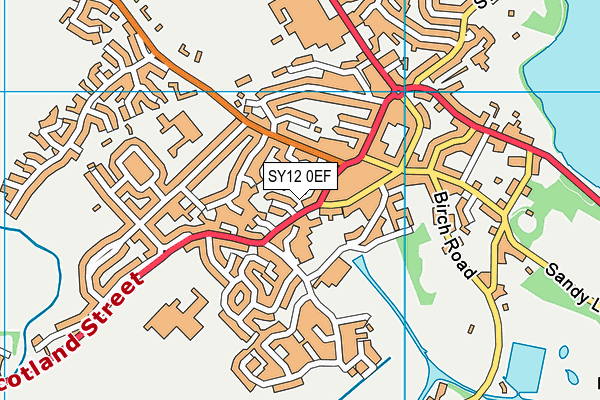 SY12 0EF map - OS VectorMap District (Ordnance Survey) SY12 0EF map - OS VectorMap District (Ordnance Survey)