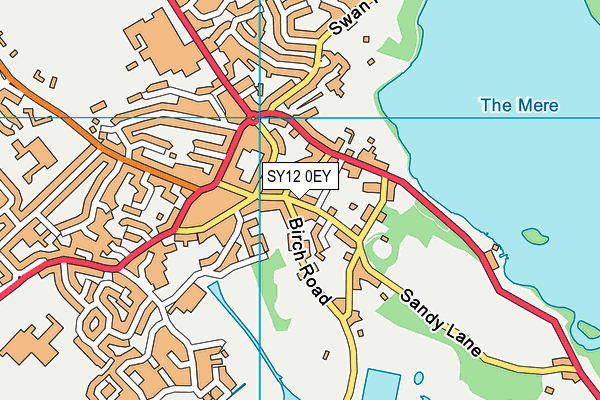 SY12 0EY map - OS VectorMap District (Ordnance Survey) SY12 0EY map - OS VectorMap District (Ordnance Survey)