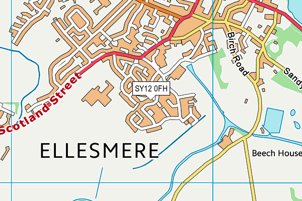 SY12 0FH map - OS VectorMap District (Ordnance Survey) SY12 0FH map - OS VectorMap District (Ordnance Survey)