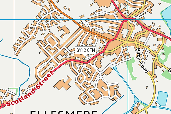 SY12 0FN map - OS VectorMap District (Ordnance Survey) SY12 0FN map - OS VectorMap District (Ordnance Survey)