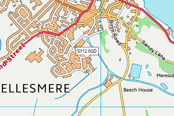 SY12 0GD map - OS VectorMap District (Ordnance Survey) SY12 0GD map - OS VectorMap District (Ordnance Survey)