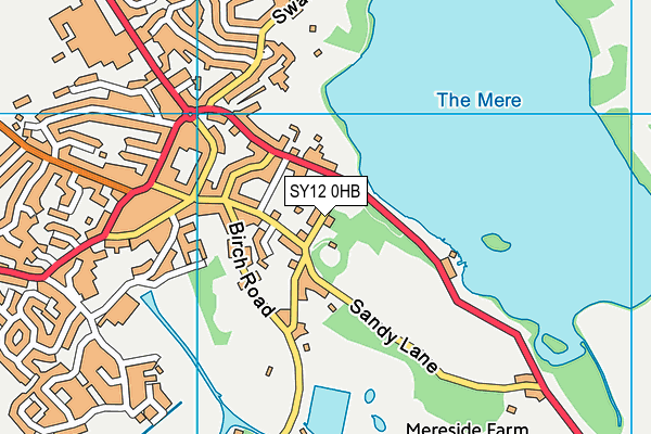 SY12 0HB map - OS VectorMap District (Ordnance Survey) SY12 0HB map - OS VectorMap District (Ordnance Survey)